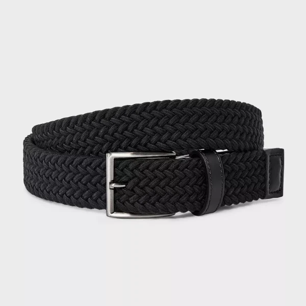 Men's Stretch Fabric Braided Fully Adjustable Web Belt