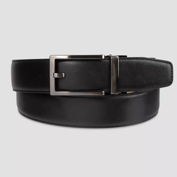 Men's Adjustable Track lock Dress Belt - Black